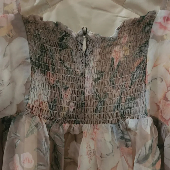 For Love & Lemons Women's O.P.T Floral Long Sleeve A-line Dress Size Medium - Picture 8 of 16